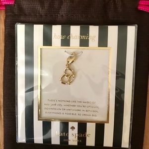 Kate Spade how charming pretzel charm with pouch